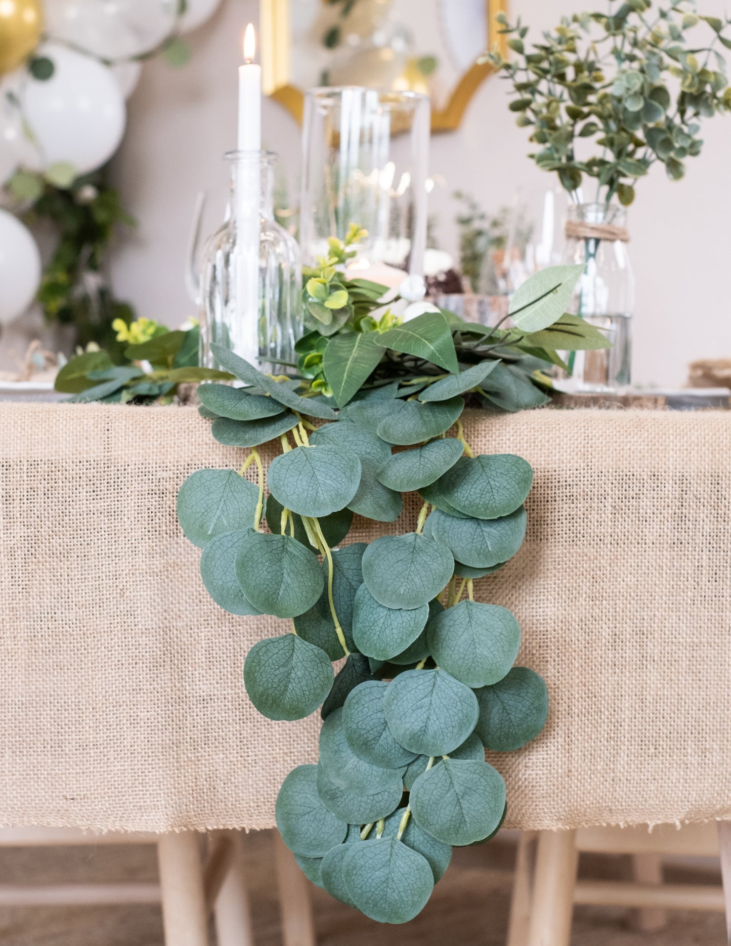 Гирлянда от евкалиптови листа, 2 м, растителна декорация