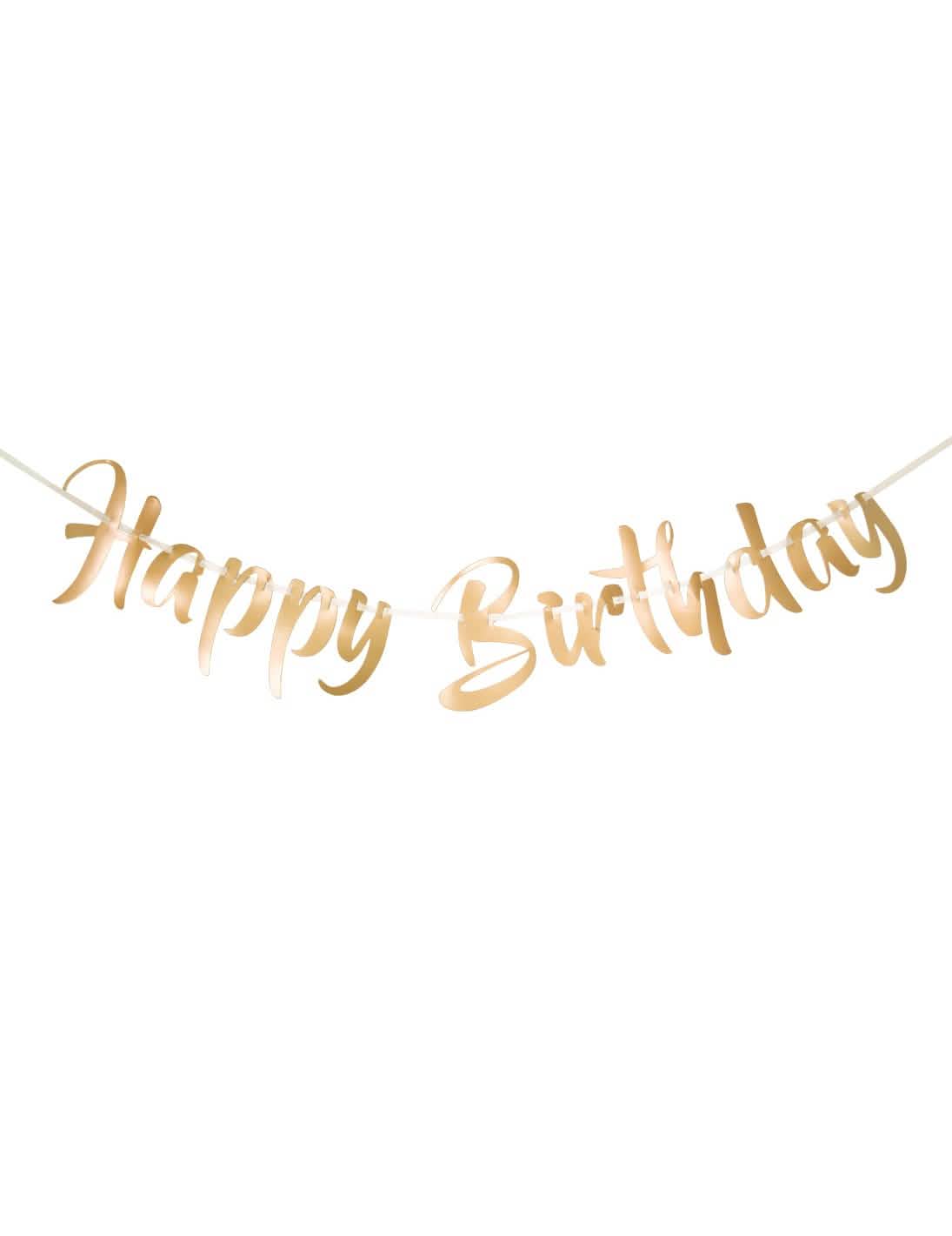 Гирлянда Happy Birthday за златно тържество