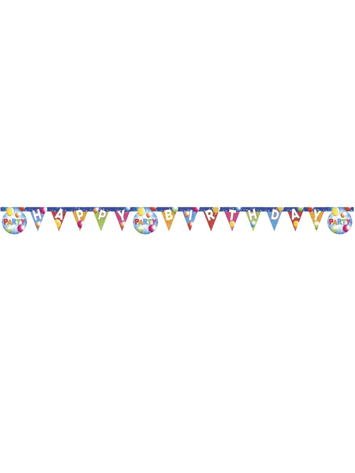 Общ изглед на гирлянда от флагчета Happy Birthday Fabulous Party