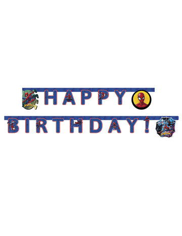 Гирлянда happy birthday Spiderman™ 200 x 16 cm 