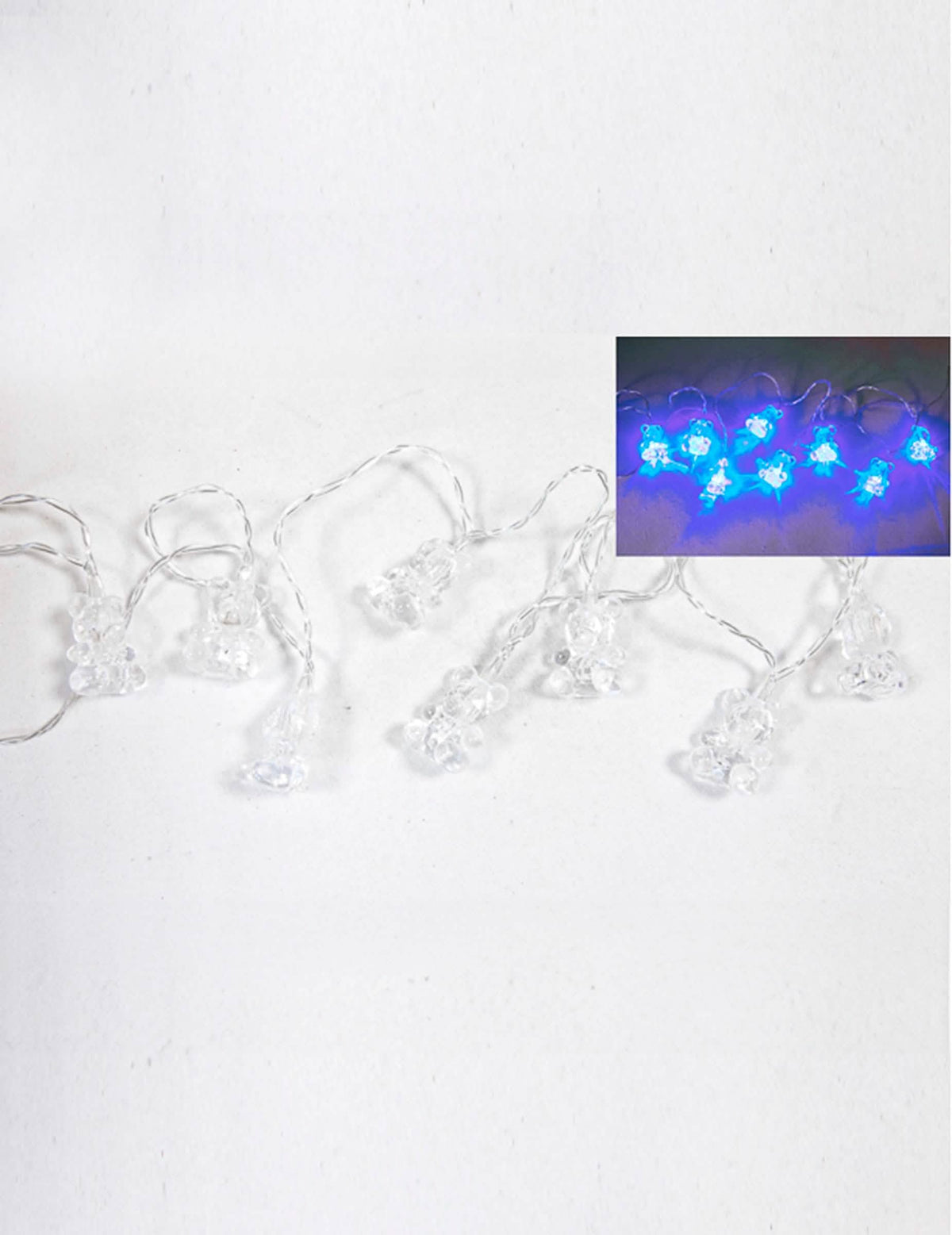 Guirlande lumineuse oursons pour décoration bleu ciel à 10 LED