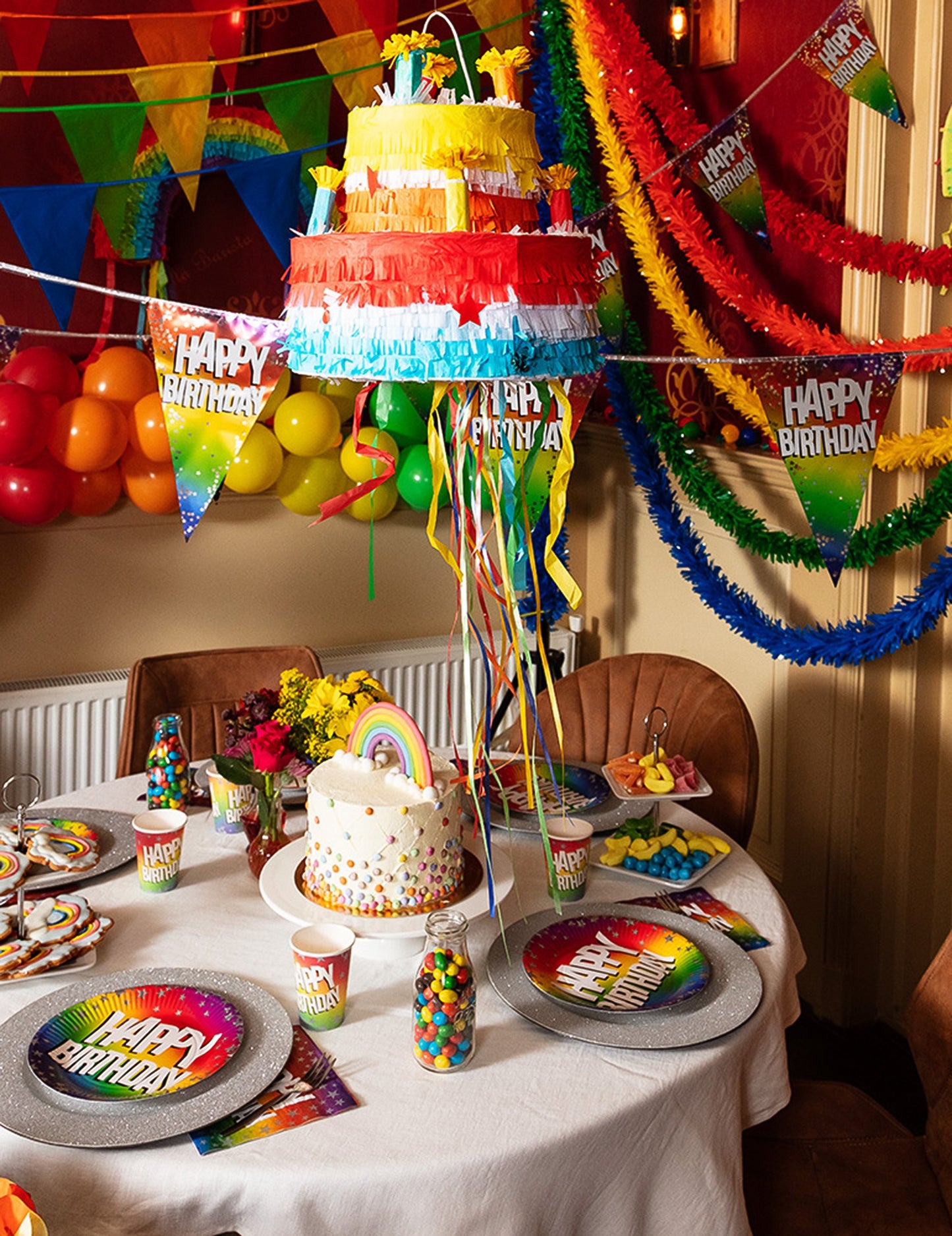 Оранжева PVC гирлянда 10 метра 