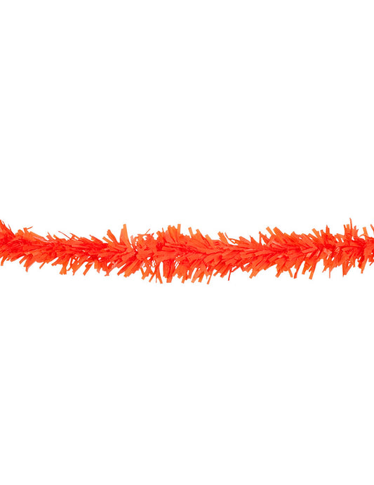 Guirlande en PVC pour fête orange ignifugée 10 mètres