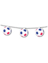 Guirlande papier ignifugé ballons de football pour supporter bleu blanc rouge