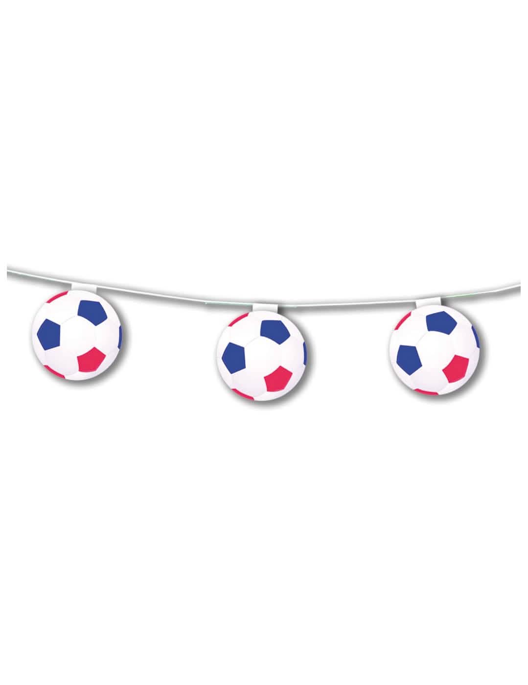 Хартиена гирлянда от огнеупорна хартия, футболни балони за фен син бял червен