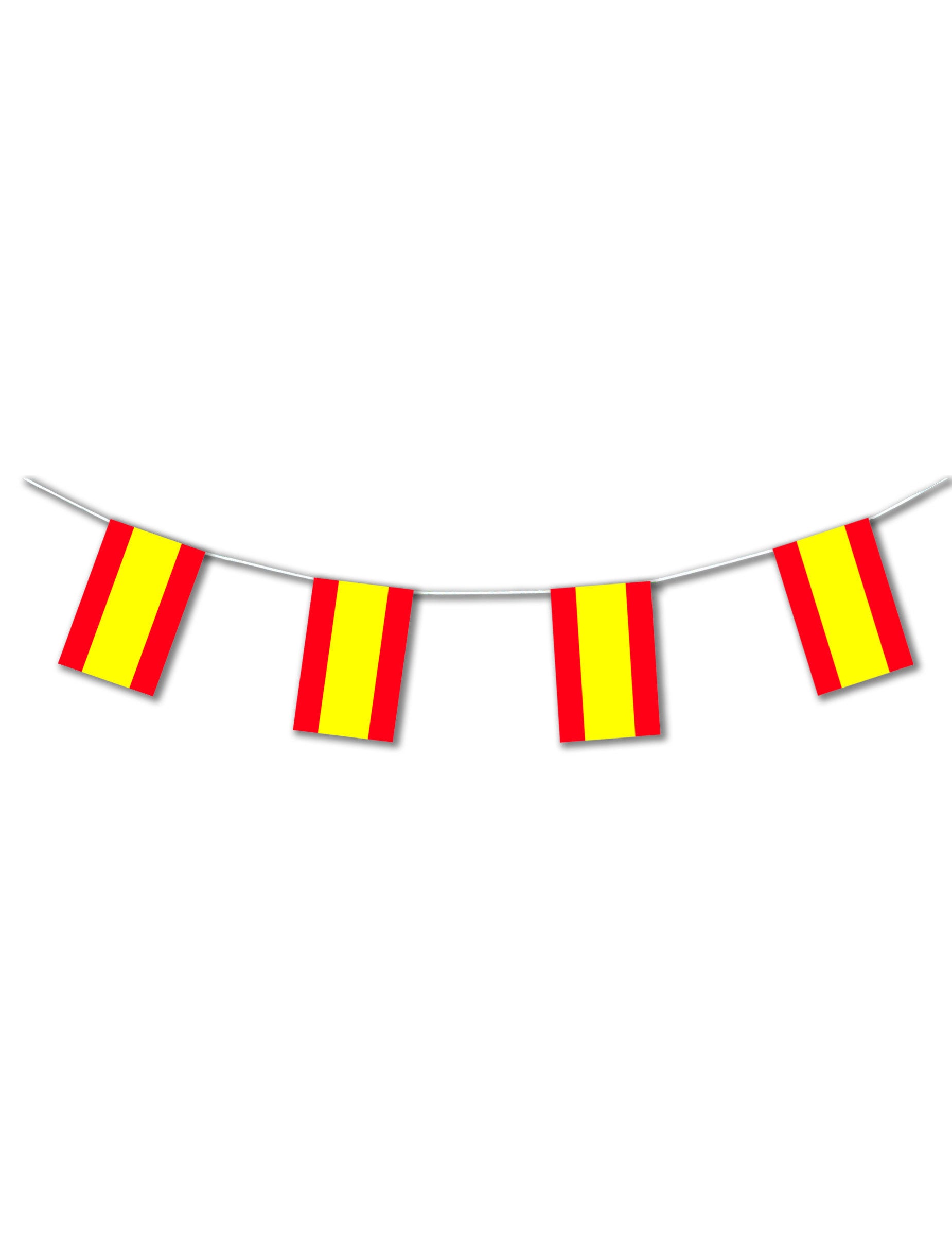 Guirlande plastique Espagne pour décoration rouge et jaune 5 mètres