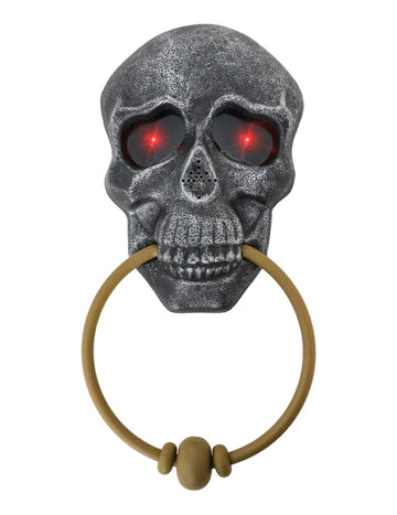 27 см светещо и усилващо звука чукало за врата с череп