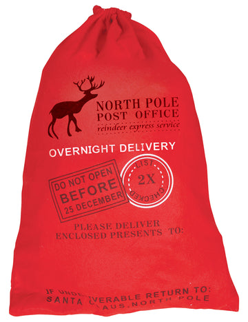 Червен чувал на Дядо Коледа 65 x 45 cm