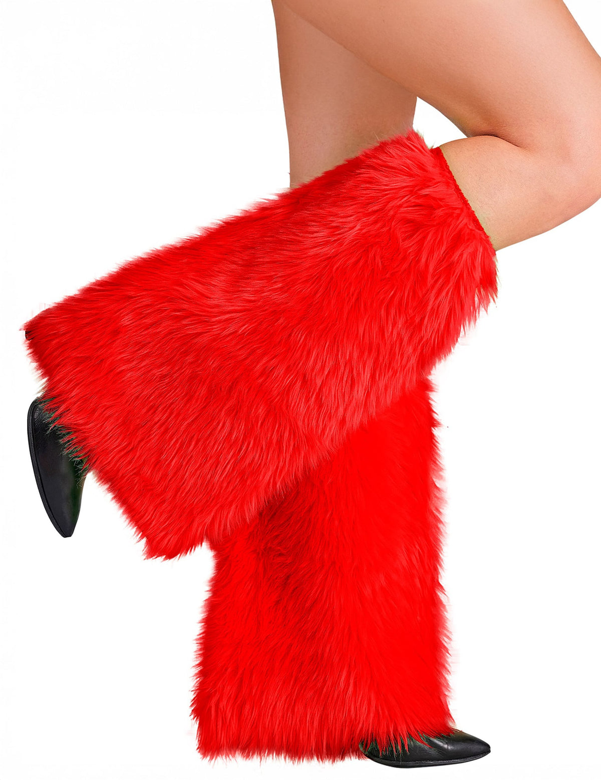 Jambières à poils pour adulte rouges