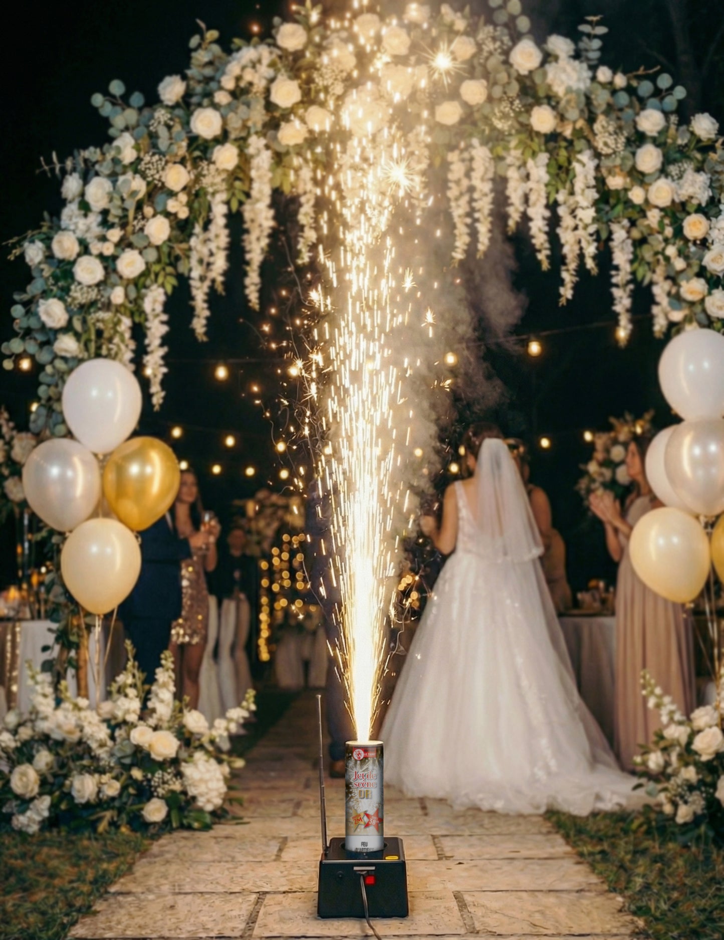 Сценична струя 2 метра 30 секунди злато