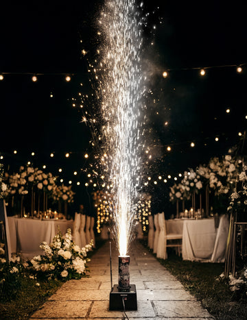 Сценичен фонтан 3 метра 30 секунди злато и сребро 