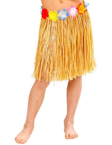 Хавайска пола с флорални колани за деца