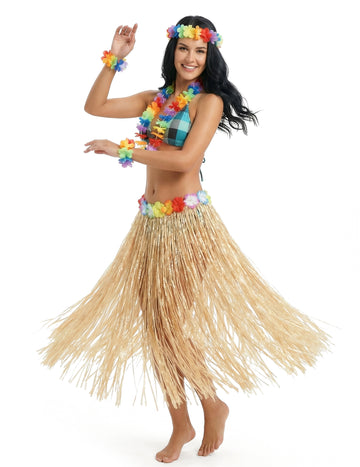 Естествена дълга хавайска пола