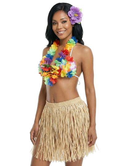 Преден изглед на рафия полата Хавай