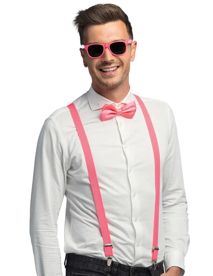 Kit accessoires 3 pièces rose fluo UV