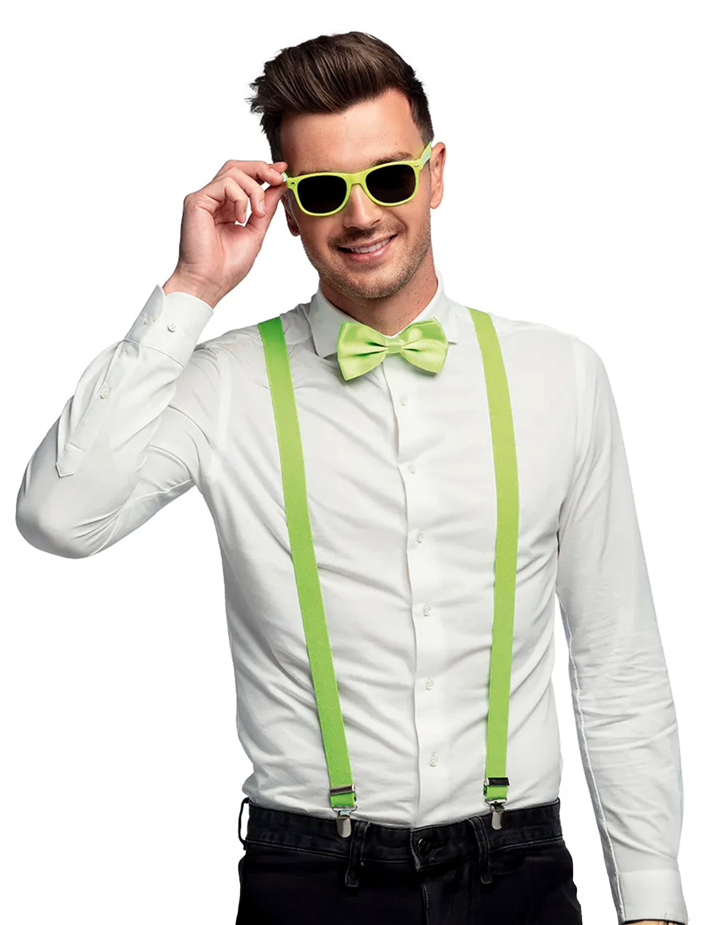 Kit accessoires 3 pièces vert fluo UV