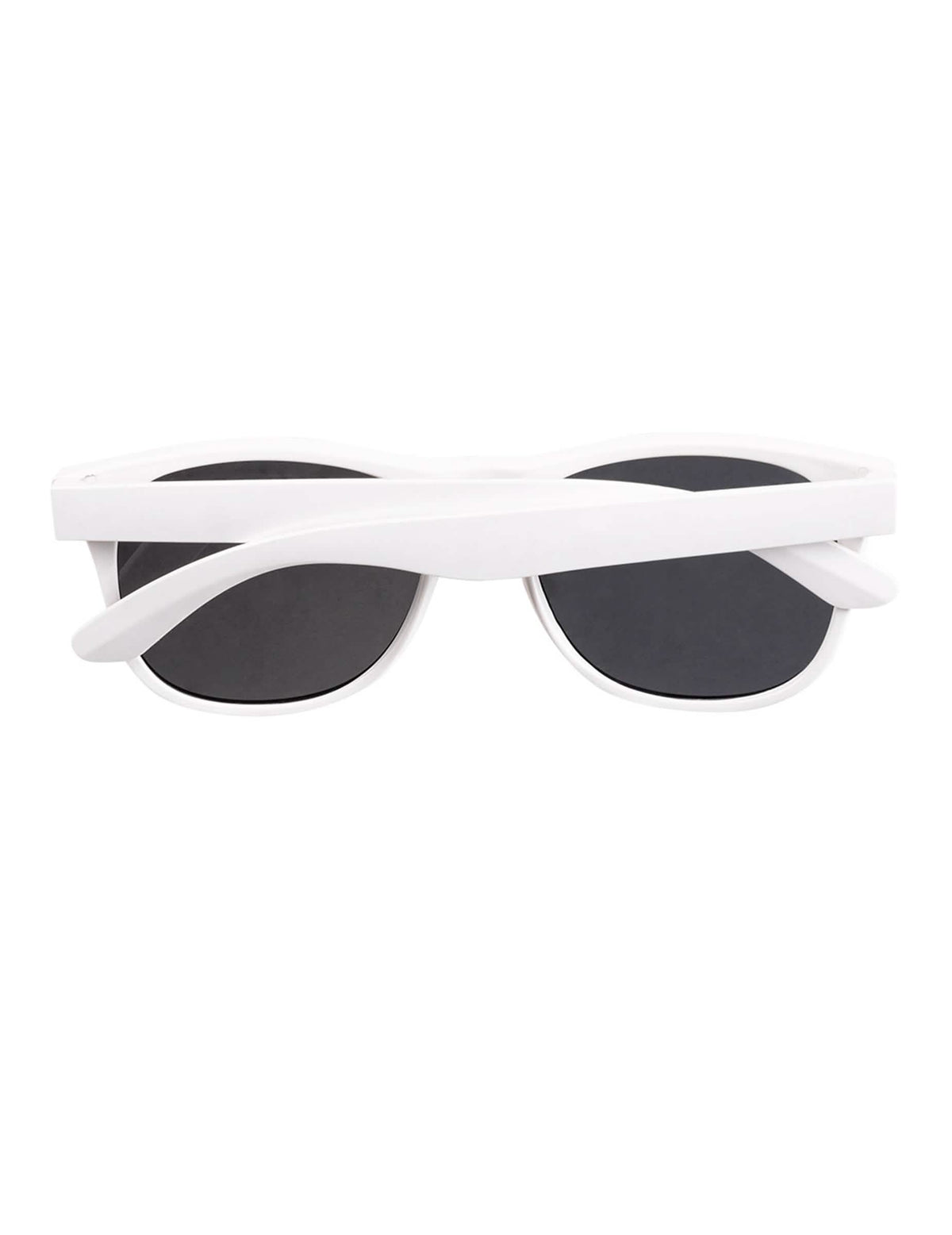 Vue des lunettes de soleil blanches pliées du kit d'accessoires arc en ciel