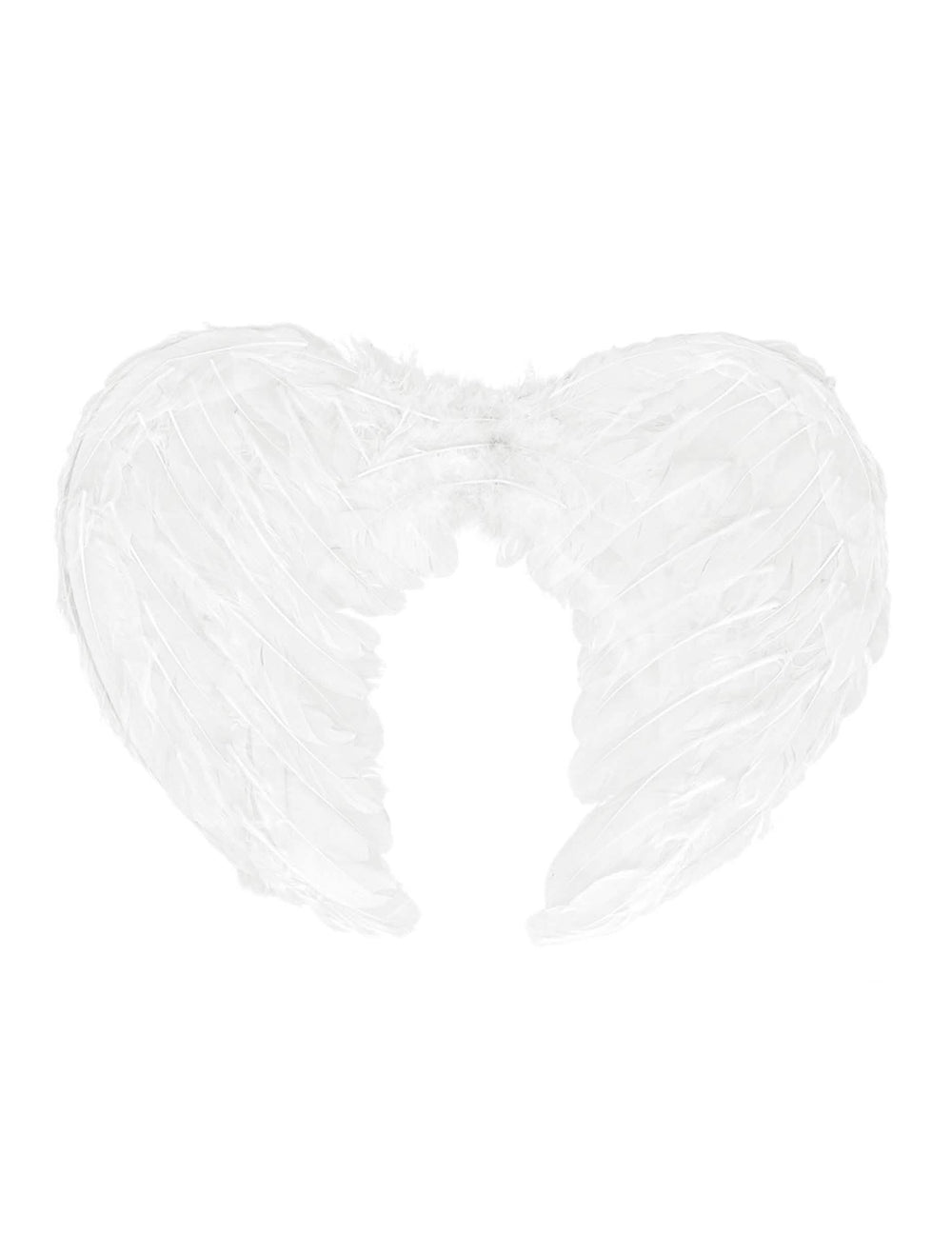 Détail des ailes en plumes blanches du kit accessoires d'ange