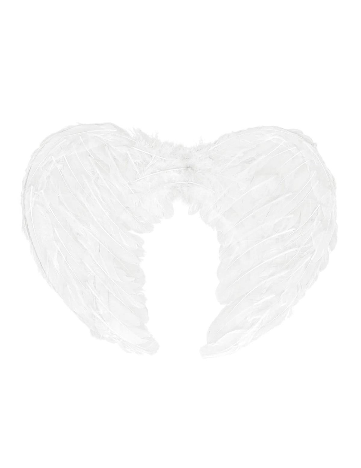Détail des ailes en plumes blanches du kit accessoires d'ange