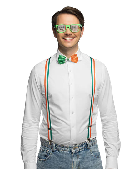 Vue de face du kit accessoires Irlandais St Patrick pour adulte