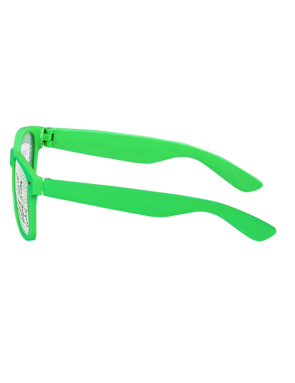 Vue de profil des lunettes du kit accessoires Irlandais St Patrick pour adulte