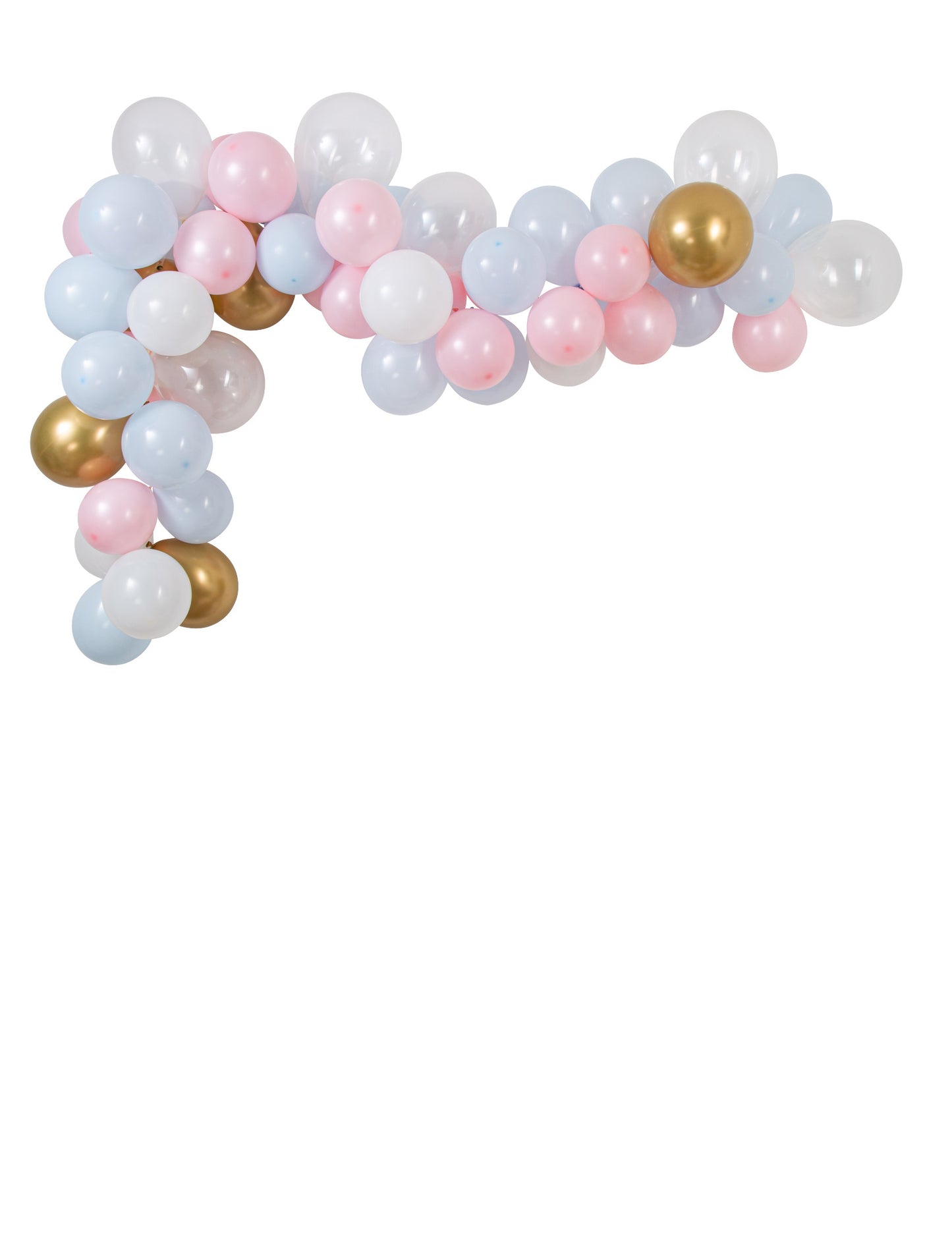 Комплект за разкриване на пола с 58 балона в синьо и розово