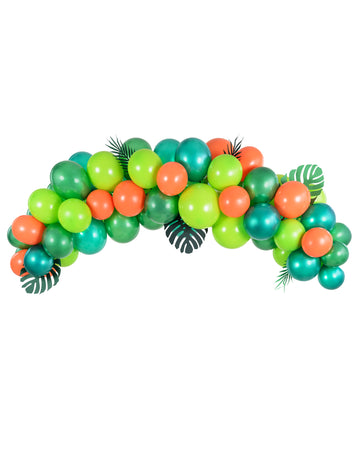 Комплект арка от балони с тропическа джунгла (60 части) за рождени дни