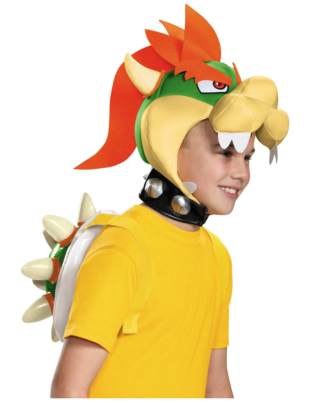 Комплект Bowser Nintendo® за дете с шапка-костенуркова черупка и яка с шипове