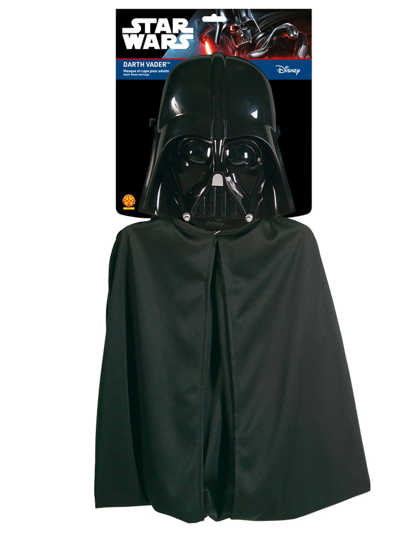 Vue de l'emballage du kit cape et masque de Dark Vador Star Wars