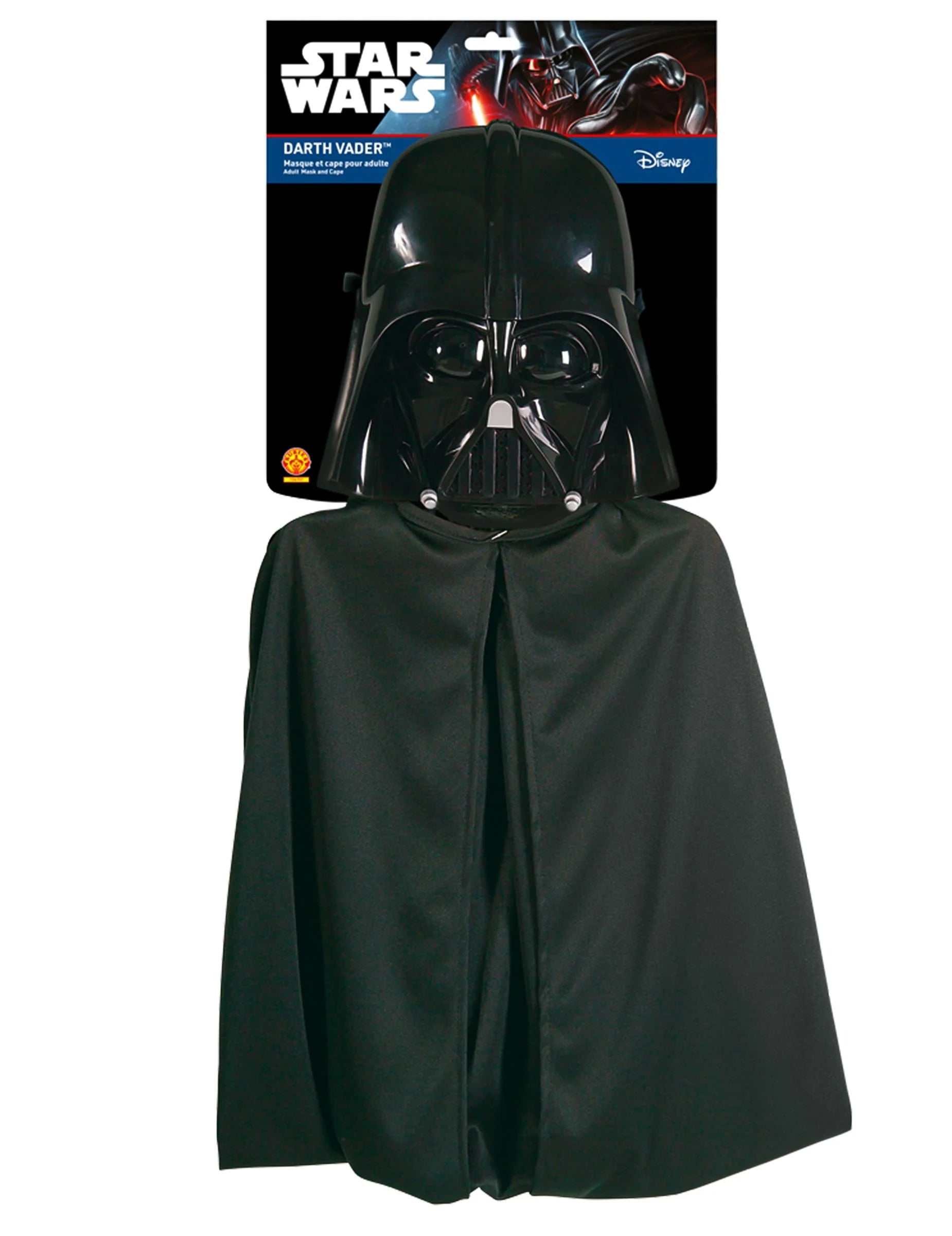 Vue de l'emballage du kit cape et masque de Dark Vador Star Wars
