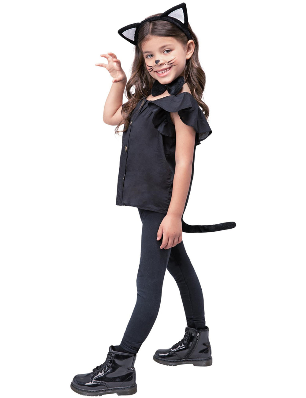 Vue de profil du kit de chat pour enfant