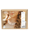 Kit collier en macramé bohème pour adulte blanc cassé et doré