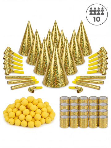 Златни котилони комплект 10 души