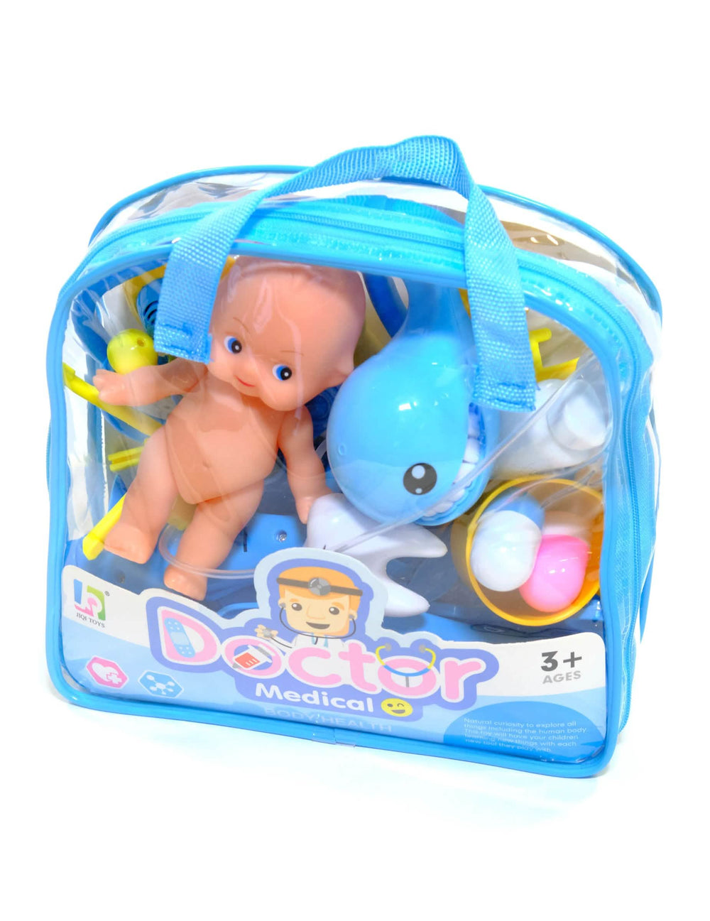 Sac de transport bleu du kit d'accessoires de docteur