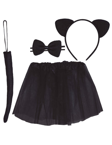 Комплект за детски костюм на черна котка