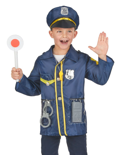 Panneau de signalisation du kit déguisement et accessoires de policier pour enfant