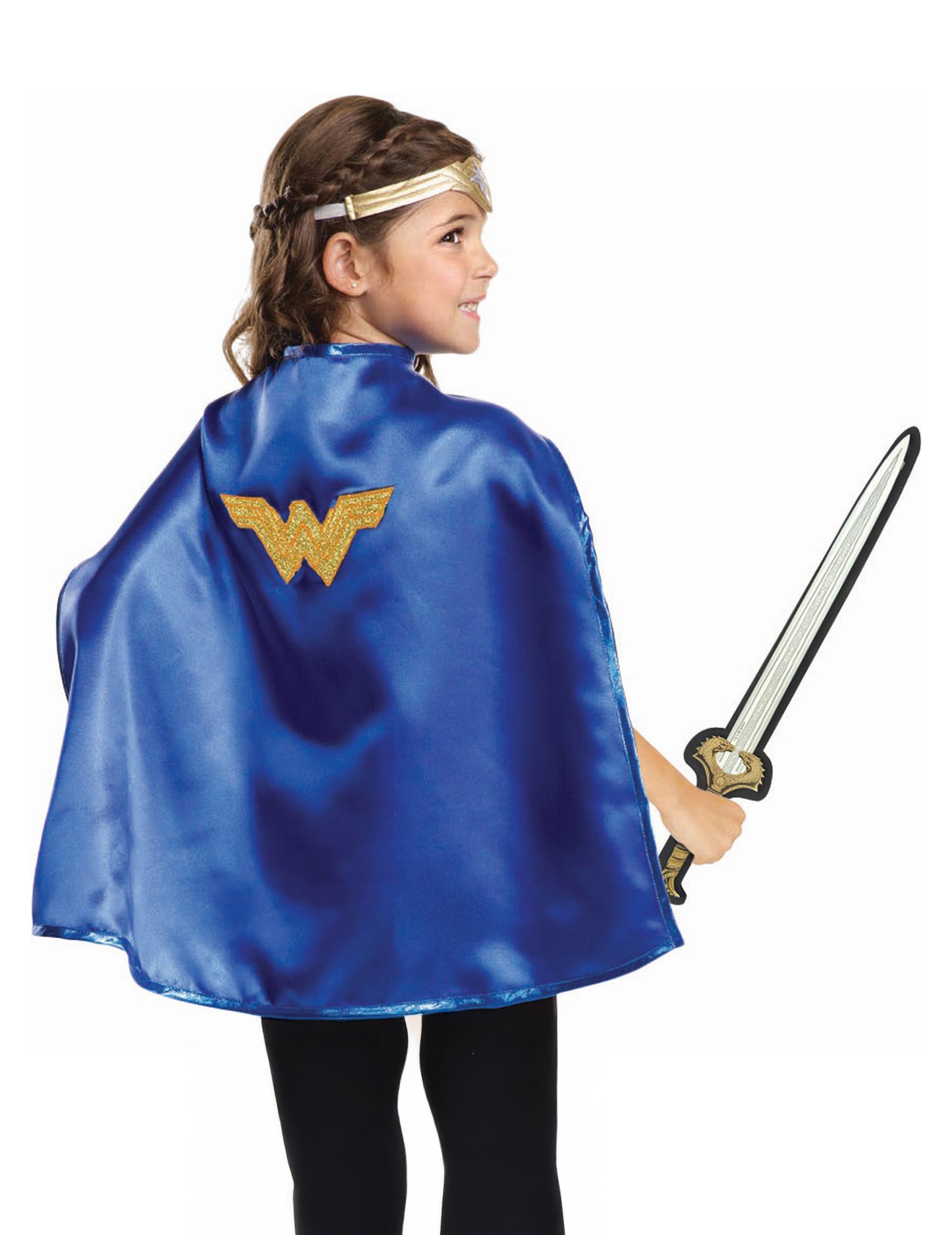 Kit épée et cape Wonder Woman™ pour fille bleu et or