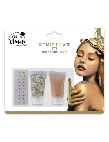 Комплект за грим за златен блясък