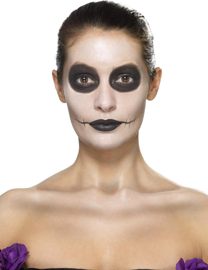 Комплект грим сини цветя жена dia de los muertos