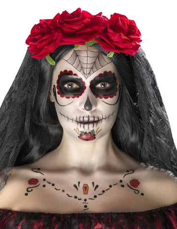 Комплект грим принцеса паяк жена Dia de los Muertos