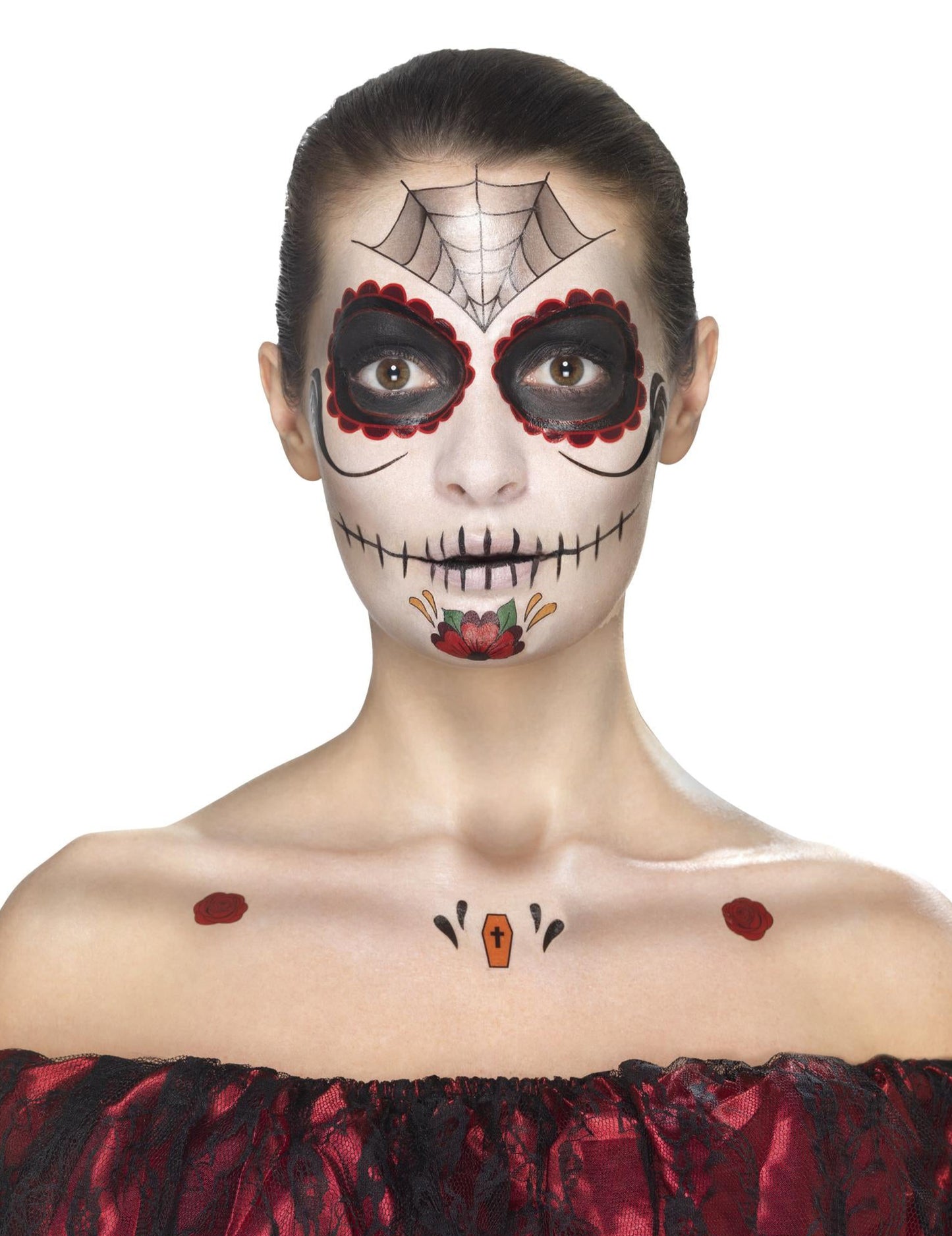 Комплект грим принцеса паяк жена Dia de los Muertos