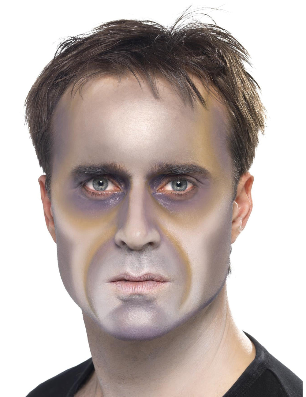 Résultat de l'application sur le visage du kit maquillage zombie
