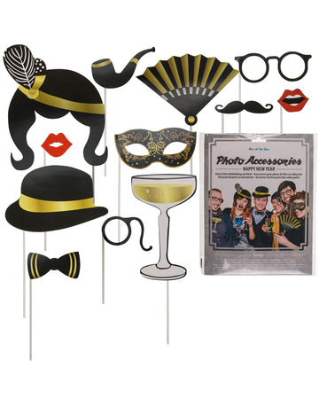 Комплект за фотокабина за Нова година от 12 части