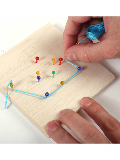 Kit string art thème mer pour junior avec fil bleu