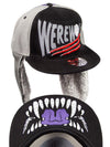 Casquette gothique Loup-garou pour adulte noire violette et grise