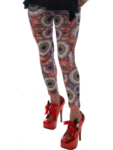 Kreepsville готически клин с очи черно-лилаво-син 