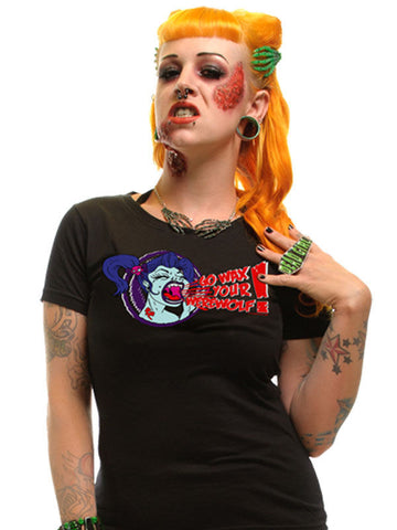 Kreepsville Готическа тениска Wax Your Werewolf черна 