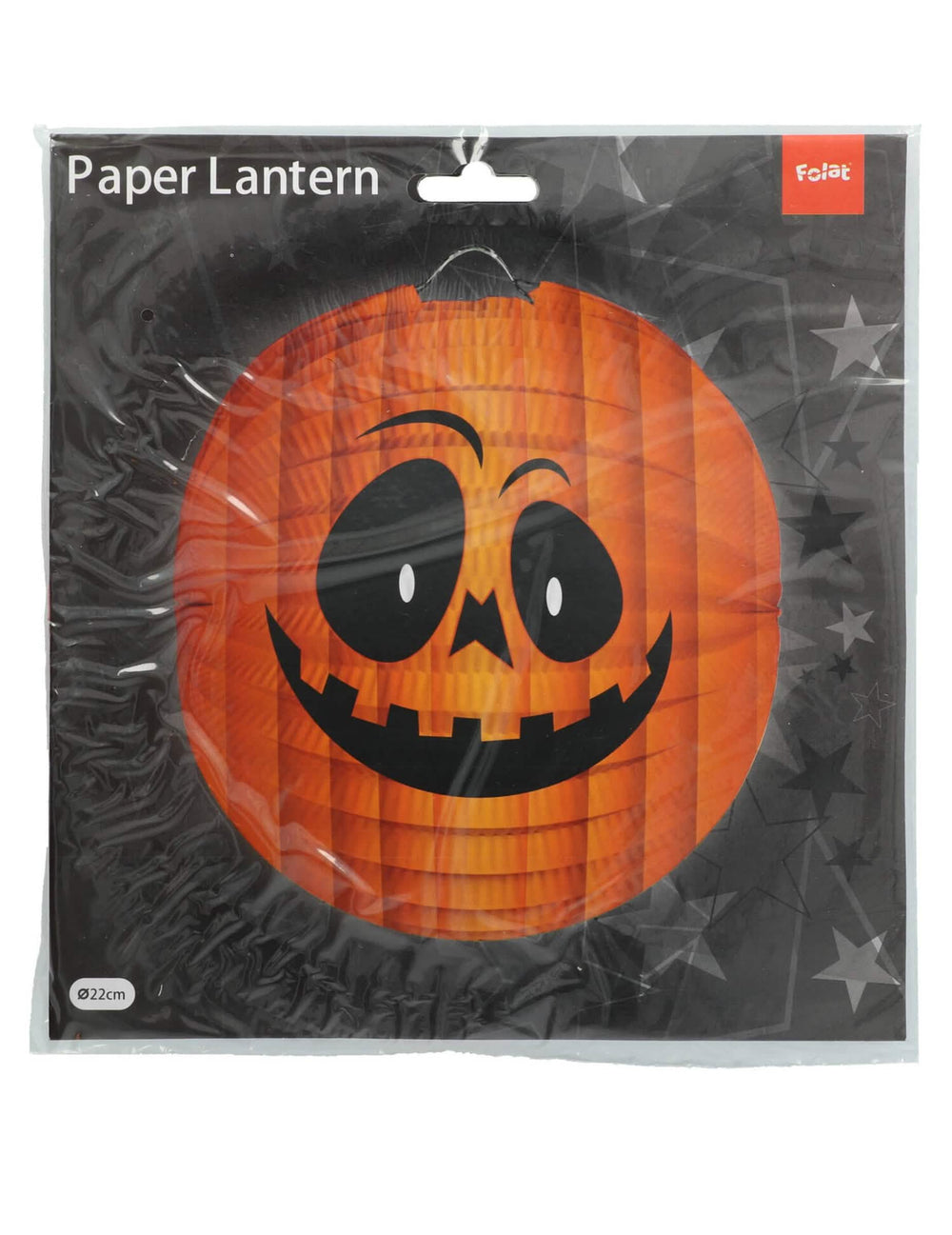 Vue sous emballage de la lanterne citrouille Halloween