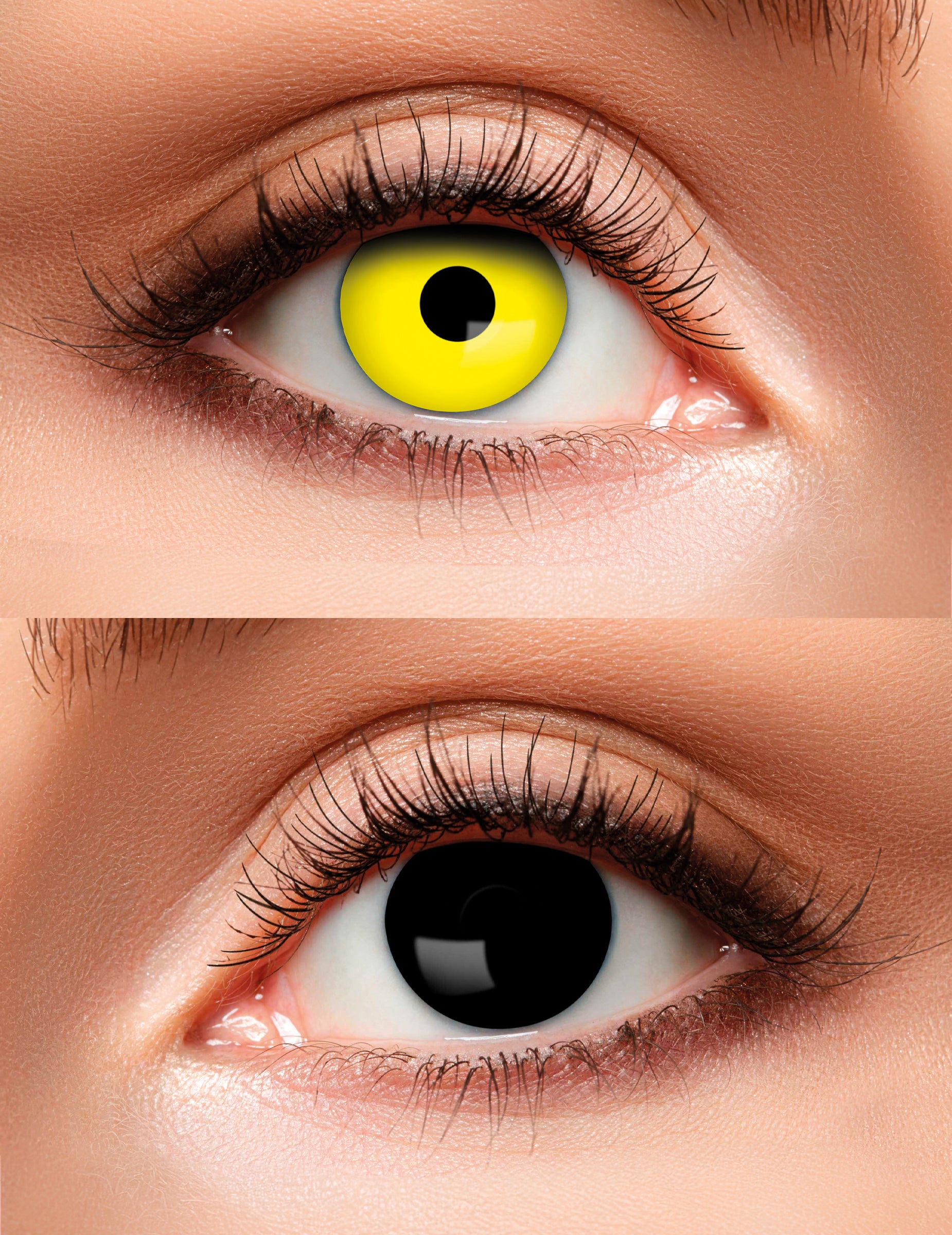 Lentilles duo pour adulte jaune et noir