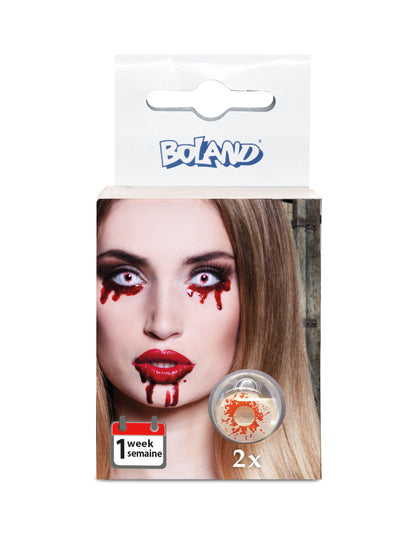 Контактни лещи без корекция Фантазия Кърваво око възрастен Хелоуин